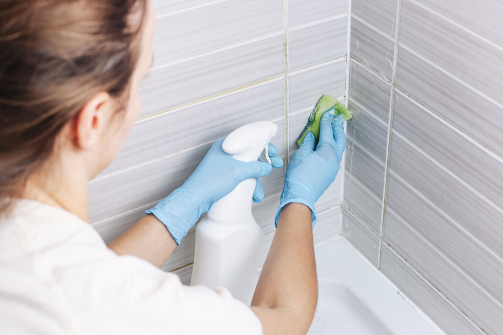 What are the 5 steps to cleaning grout